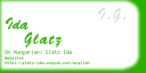 ida glatz business card